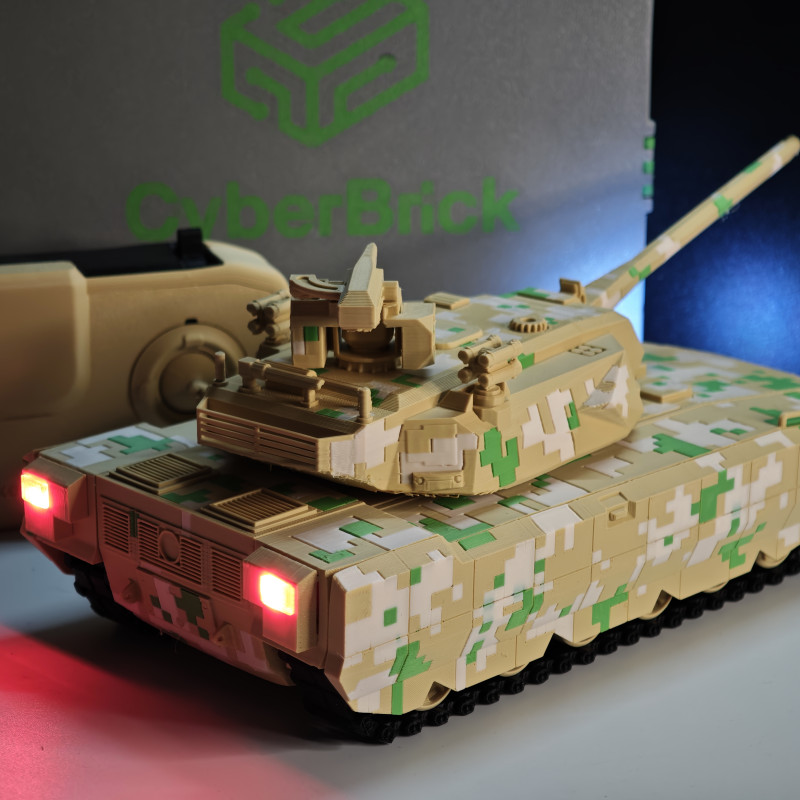 CyberBrick Type 100 Tank RC Model - 3D Baskılı Oyuncak