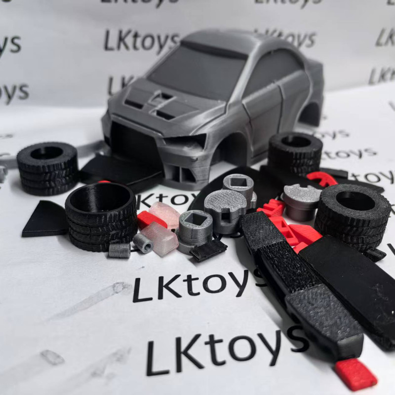 Mitsubishi Lancer Evolution X Chibi Model Araba - 3D Baskı Oyuncak