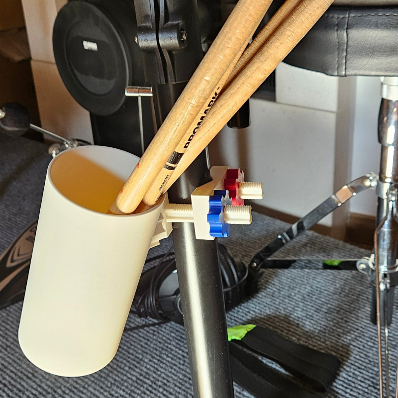 Evrensel Davul Bageti Tutucu V3 - 3D Baskılı Müzik Aksesuarı