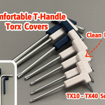 Ergonomik T-Kolu Torx Anahtar Kapakları Seti TX10-TX40