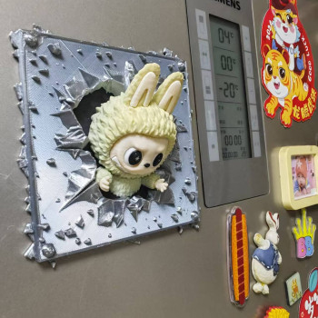 Labub Buzdolabından Çıkan Manyetik Oyuncak - 3D Baskılı Dekoratif Figür