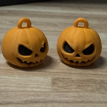 Mini Balkabağı Halloween Küpe - 3D Baskı Özel Tasarım