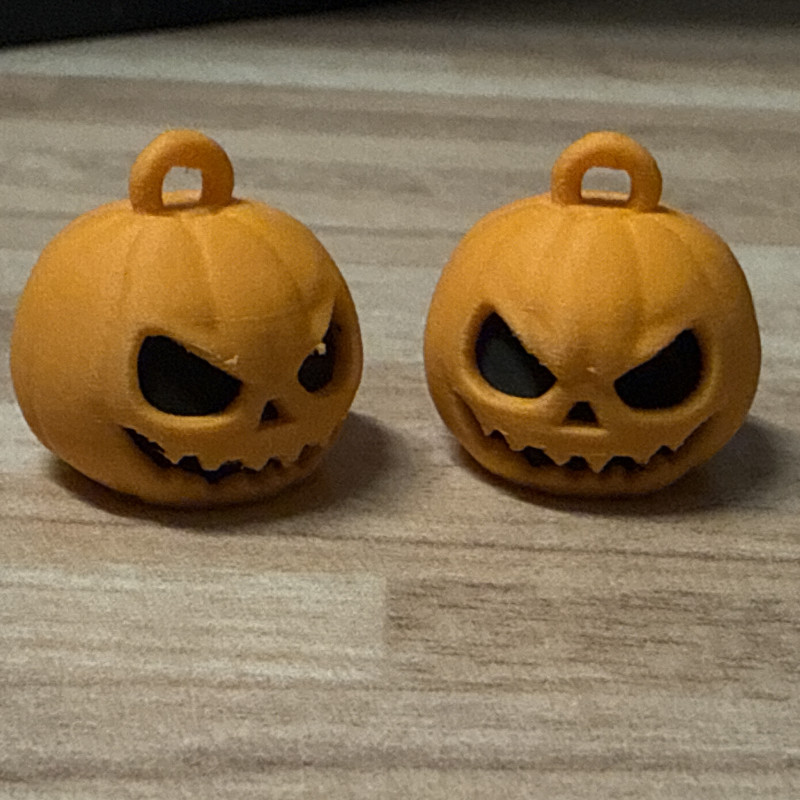 Mini Balkabağı Halloween Küpe - 3D Baskı Özel Tasarım