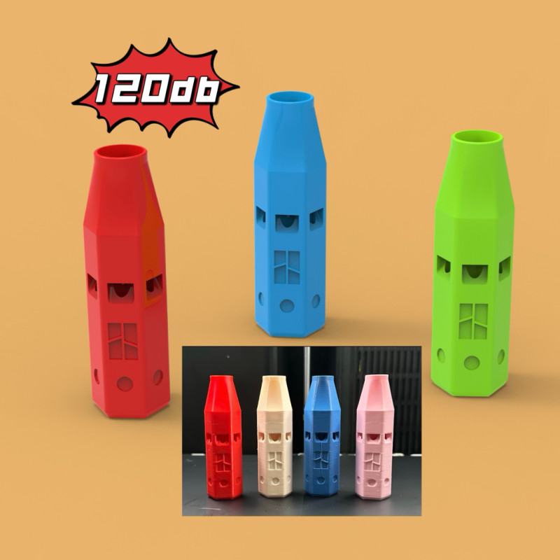 Yüksek Sesli 6 Delikli Bambu Lab Düdük - 120dB 3D Baskı Oyuncak