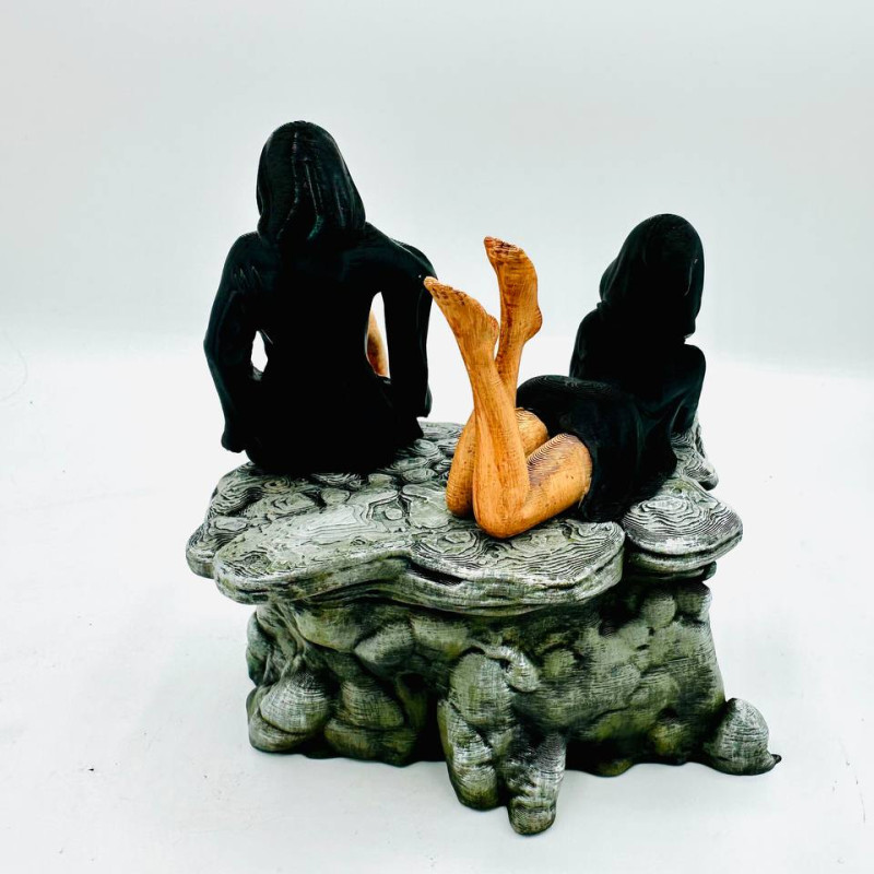 Ölüm Kız Kardeşleri 3D Baskı Mistik Mini Figür - Cadılar Bayramı Dekorasyonu