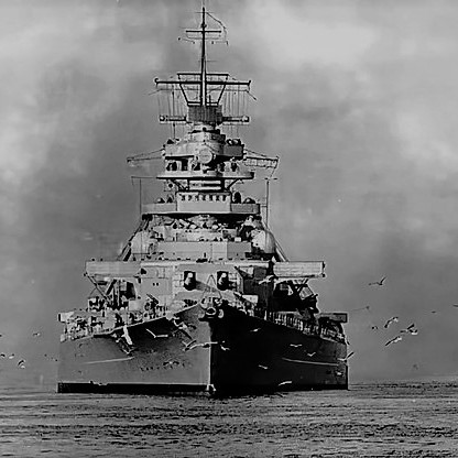 Tarihi Bismarck Savaş Gemisi 3D Litoğraf Baskı - 1940 Modeli