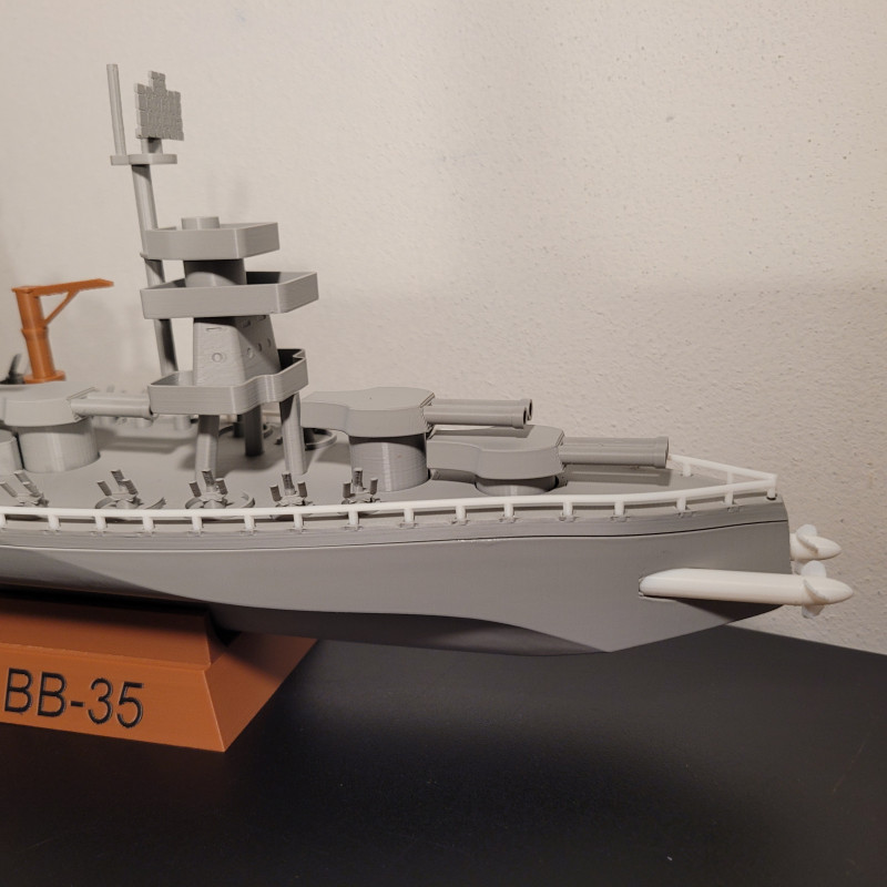 U.S.S TEXAS BB-35 3D Baskı Savaş Gemisi Modeli - PLA Maket