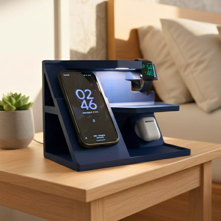 Masaüstü Şarj ve Organizatör - MagSafe Uyumlu 3D Baskı Lamba