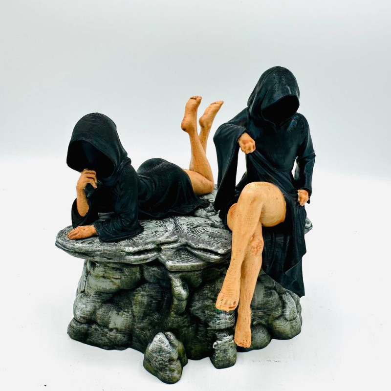 Ölüm Kız Kardeşleri 3D Baskı Mistik Mini Figür - Cadılar Bayramı Dekorasyonu