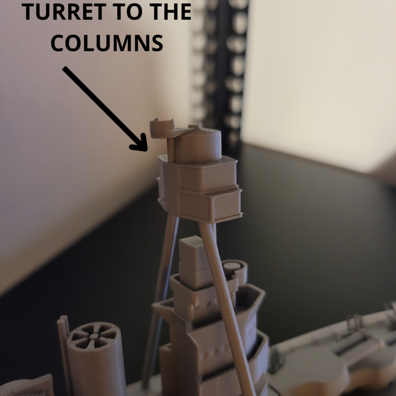 U.S.S TEXAS BB-35 3D Baskı Savaş Gemisi Modeli - PLA Maket