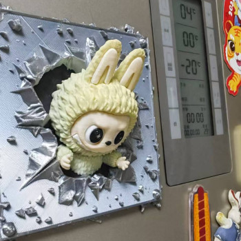 Labub Buzdolabından Çıkan Manyetik Oyuncak - 3D Baskılı Dekoratif Figür