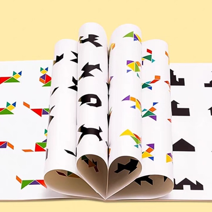 Renkli Tangram Blokları ve Saklama Kutusu - Eğitici 3D Baskı Oyun Seti