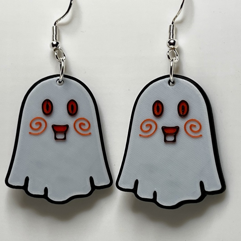 Korku Hayaleti Halloween Küpeleri - 3D Baskı Korku Film Aksesuarı Korku Hayaleti Halloween Küpeleri - 3D Baskı Korku Film Aksesuarı