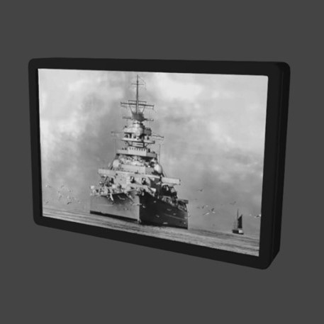 Tarihi Bismarck Savaş Gemisi 3D Litoğraf Baskı - 1940 Modeli