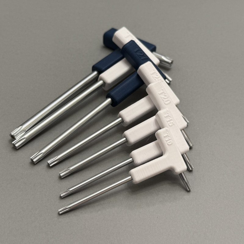 Ergonomik T-Kolu Torx Anahtar Kapakları Seti TX10-TX40