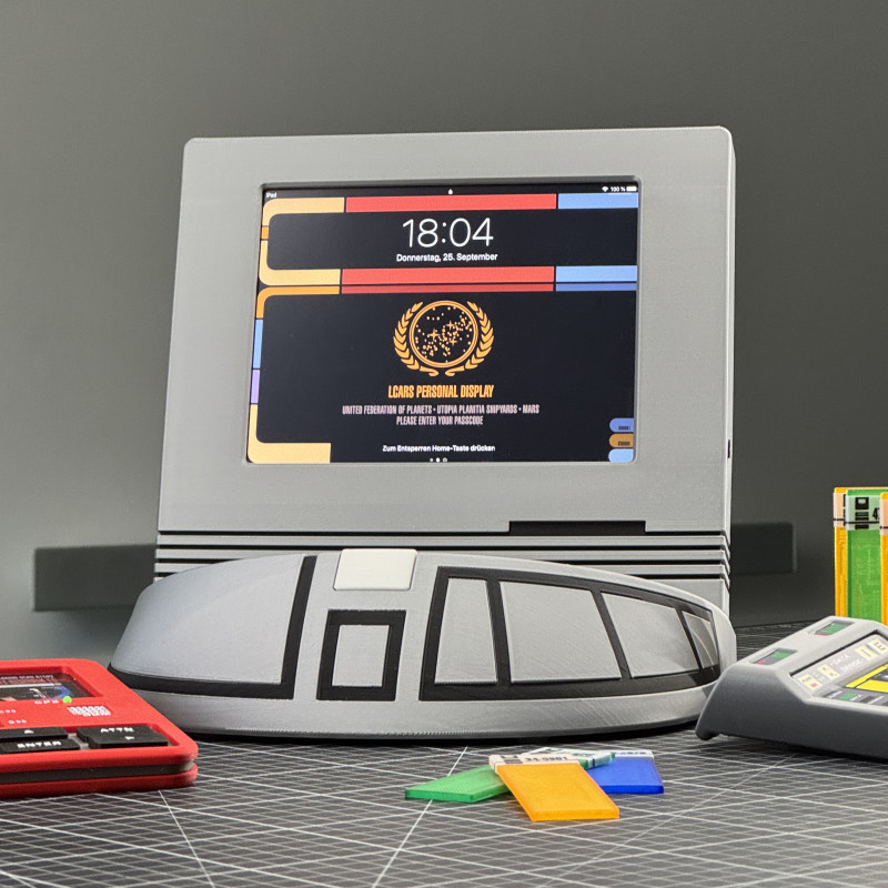 Star Trek TNG iPad Mini Terminal 3D Baskı Kasa - Özel Tasarım