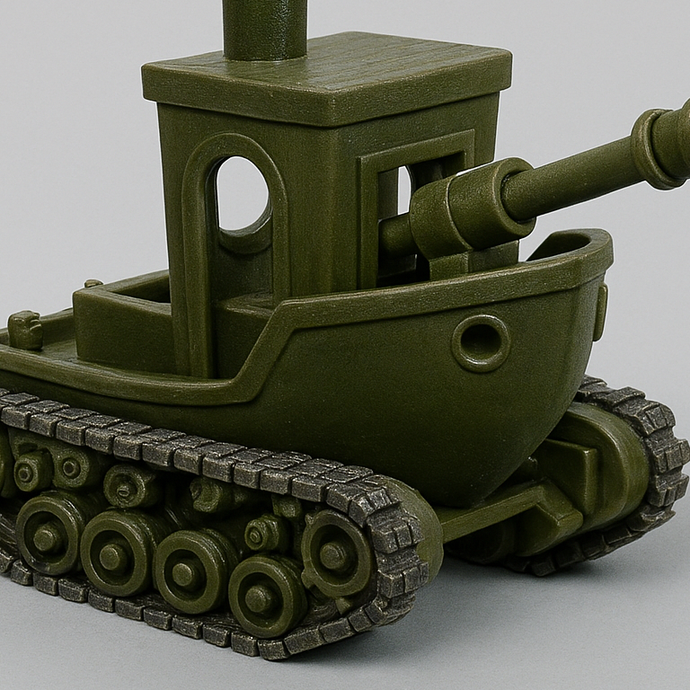 AI Tasarım Benchy Tank - 3D Baskı Oyuncak ve Dekor