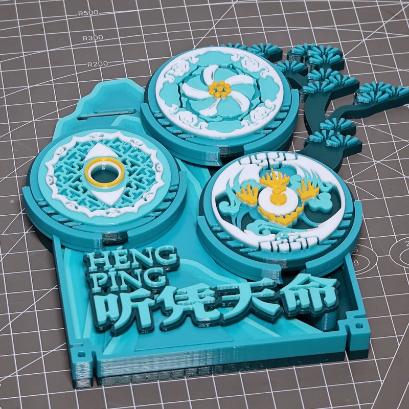 Arknights Jieyuan Tongbao Seti - 3D Baskı Koleksiyon Paraları ve Askılık