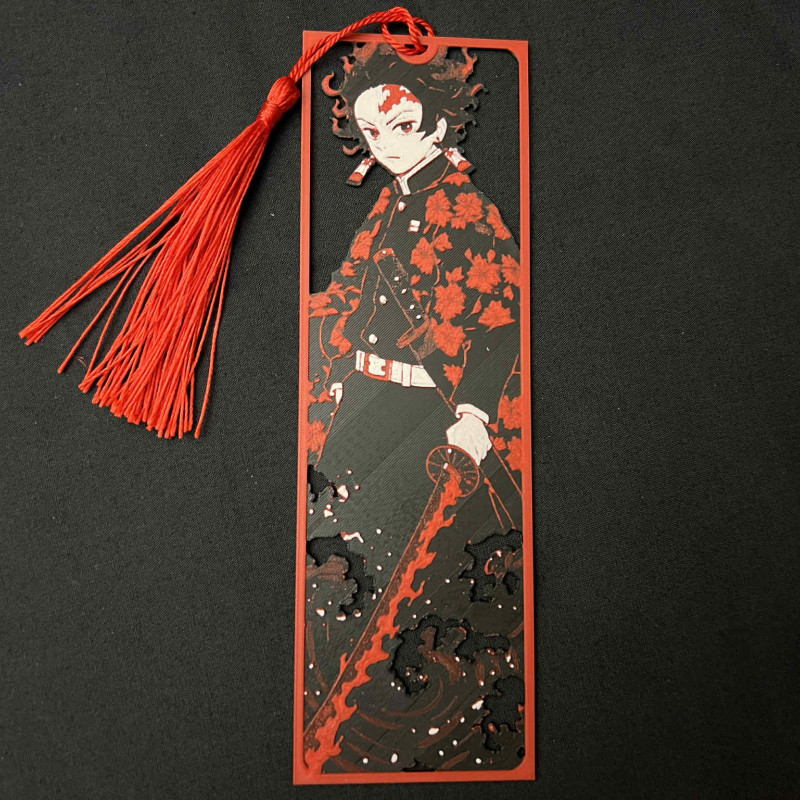 Tanjiro Kitap Ayracı - Demon Slayer 3D Baskı Özel Tasarım
