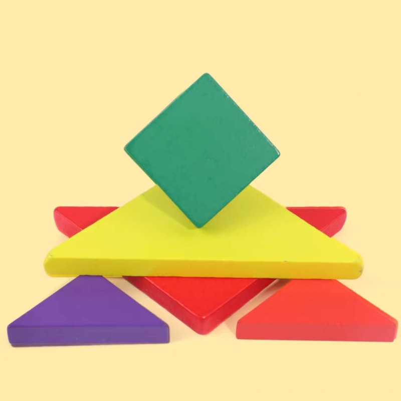 Renkli Tangram Blokları ve Saklama Kutusu - Eğitici 3D Baskı Oyun Seti