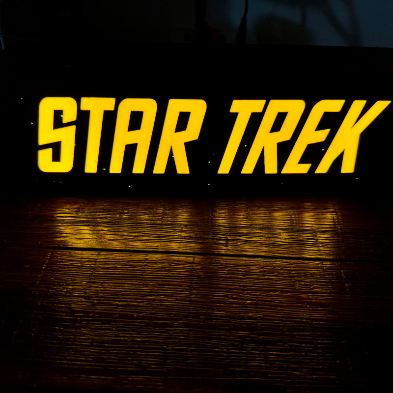 Star Trek Orijinal Seri Logo LED Işık - 3D Baskı Dekoratif Aydınlatma