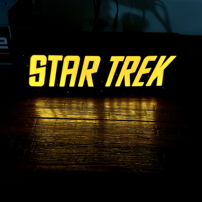 Star Trek Orijinal Seri Logo LED Işık - 3D Baskı Dekoratif Aydınlatma