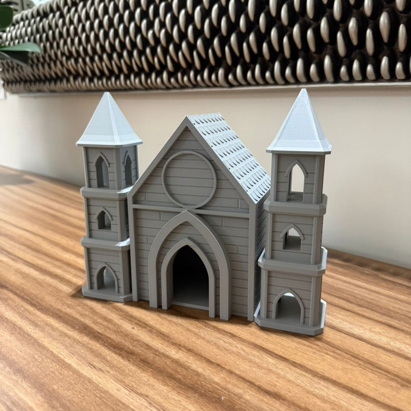 Gotik Kuş Evi Katedral - 3D Baskı Bahçe Dekoru