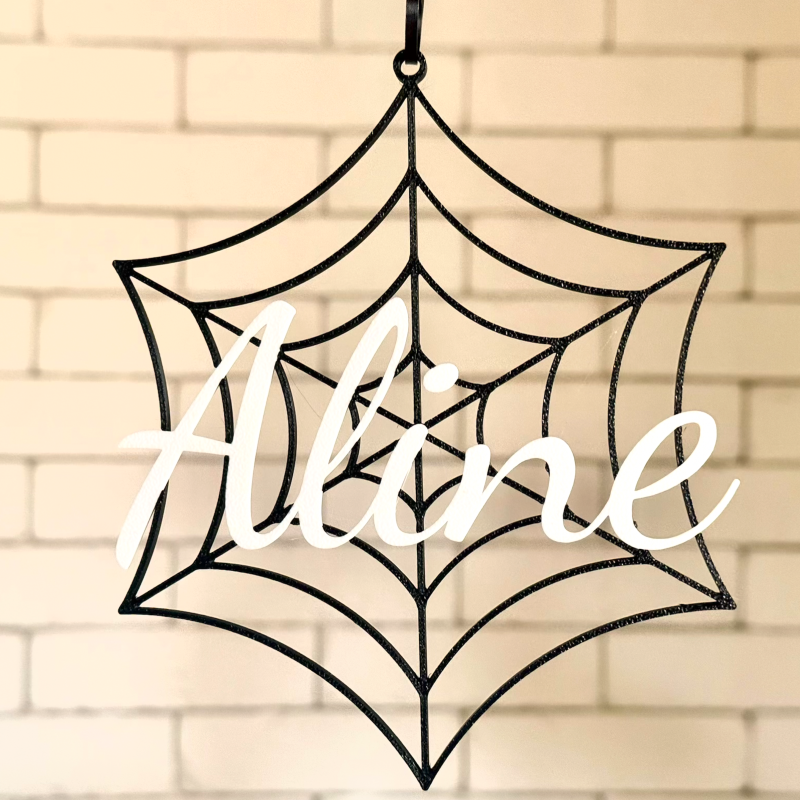 Kişiselleştirilebilir Örümcek Ağı Dekorasyonu - 3D Baskılı Duvar Süsü