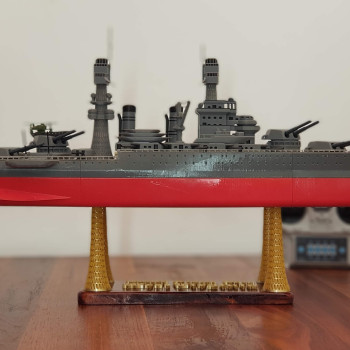 USS West Virginia 3D Baskılı Gemi Modeli - Tarihi Savaş Gemisi