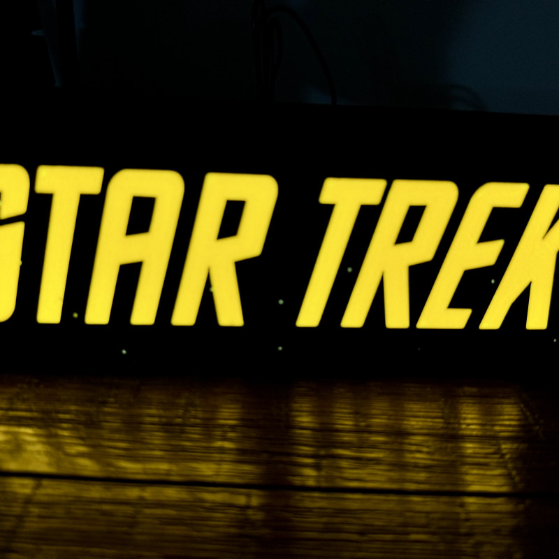 Star Trek Orijinal Seri Logo LED Işık - 3D Baskı Dekoratif Aydınlatma