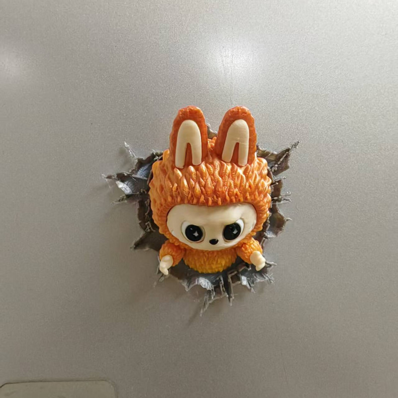 Labub Buzdolabından Çıkan Manyetik Oyuncak - 3D Baskılı Dekoratif Figür