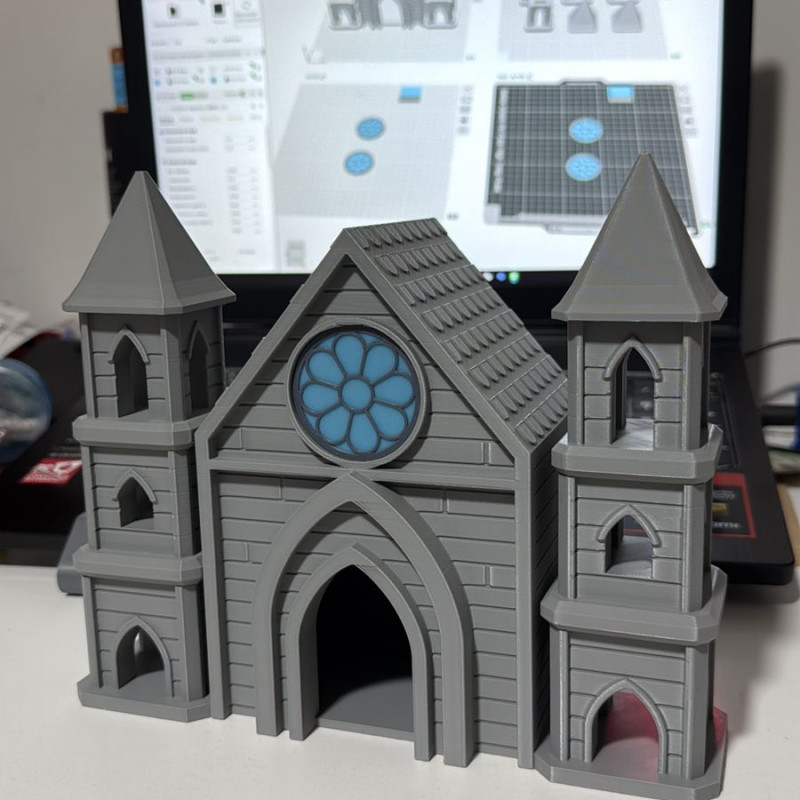 Gotik Kuş Evi Katedral - 3D Baskı Bahçe Dekoru
