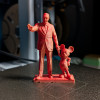 Walt Disney ve Mickey Mouse 3D Baskı Heykel - Özel Koleksiyon