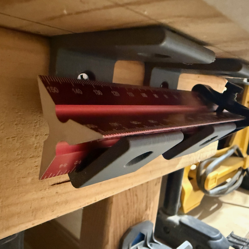 Ahşap İşleri Cetvel Askısı - 3D Baskı Mimar Cetvel Tutucu