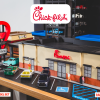 Chick-fil-A 1:64 Ölçekli 3D Baskı Diorama Seti - Mini Restoran Modeli