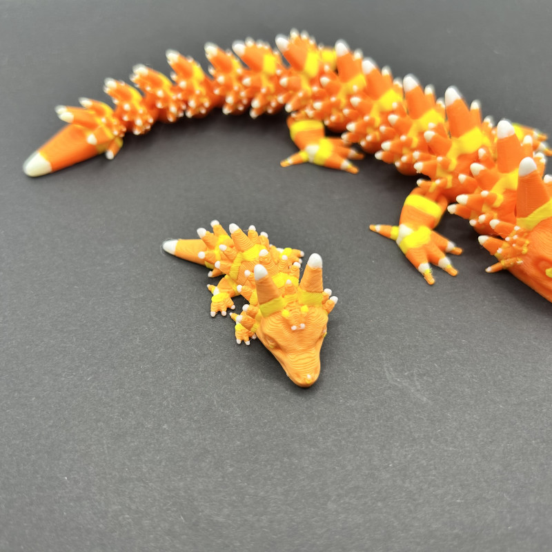 Mini Şeker Mısır Ejderhası - 3D Baskı Hareketli Oyuncak