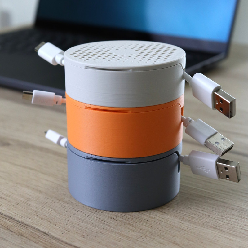 Manyetik Kablo Sarıcı - Taşınabilir Kablo Organizatör 3D Baskı