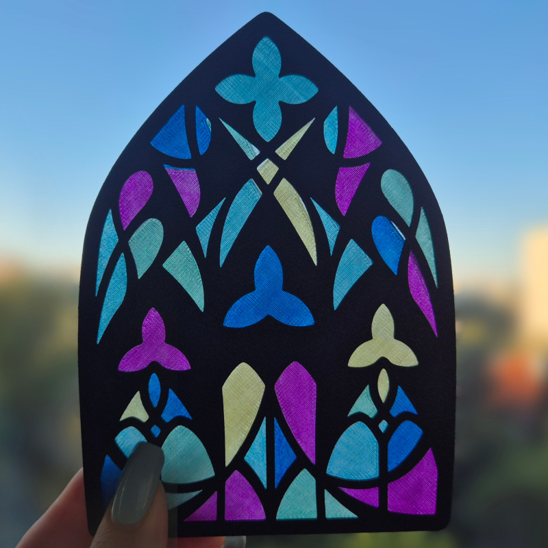 Vitray Yapboz Kutusu - 3D Baskılı Dekoratif Puzzle