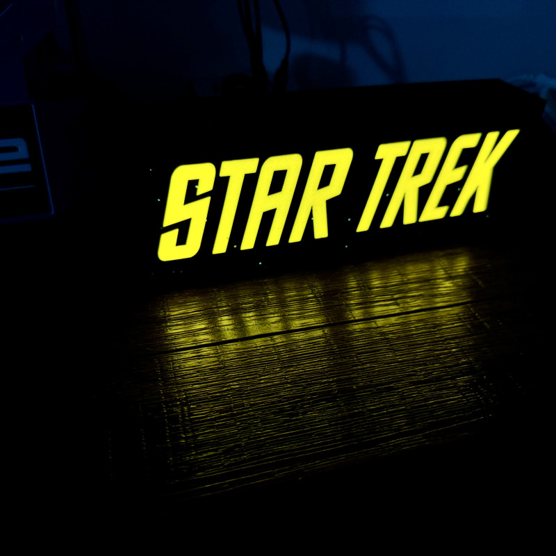 Star Trek Orijinal Seri Logo LED Işık - 3D Baskı Dekoratif Aydınlatma