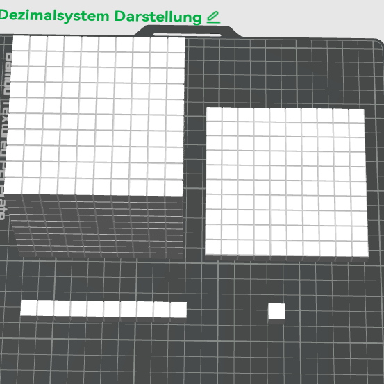 Çocuklar İçin Onluk Sistem Öğrenme Küpleri - 3D Baskı Matematik Eğitim Seti