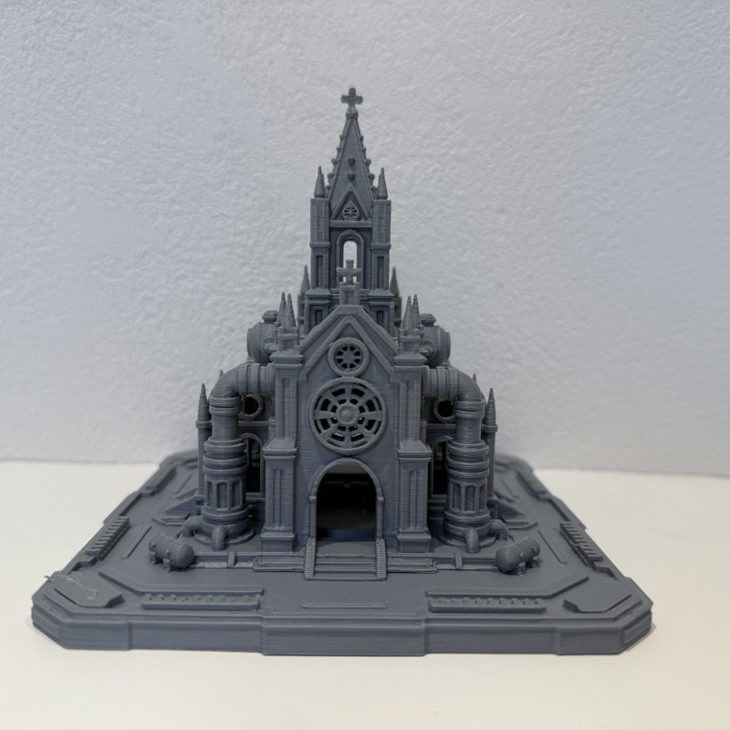 Siberpunk Katedral RGB LED Gece Lambası - 3D Baskı Dekor