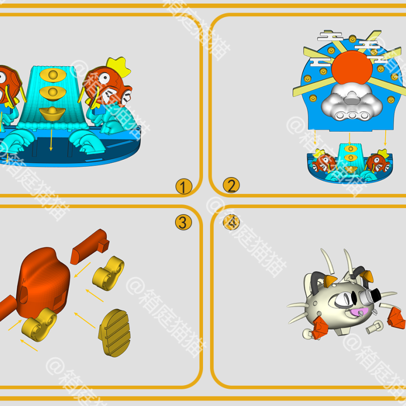 Zenginlik Tanrısı Meowth Dekorasyonu - Şans ve Bolluk Sembolü