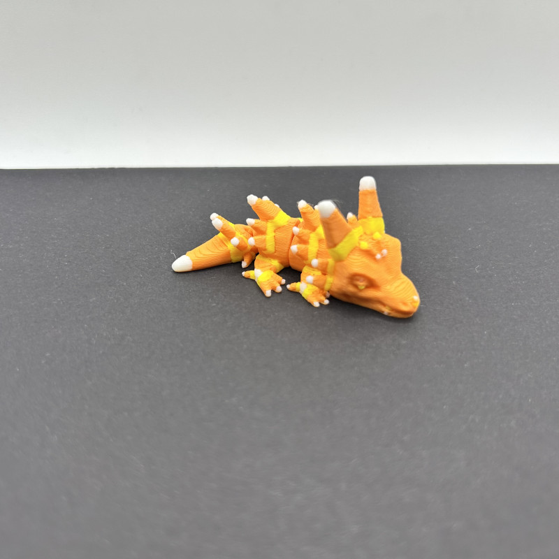 Mini Şeker Mısır Ejderhası - 3D Baskı Hareketli Oyuncak