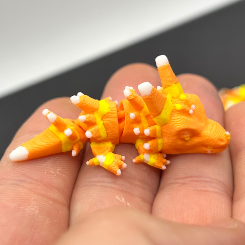 Mini Şeker Mısır Ejderhası - 3D Baskı Hareketli Oyuncak