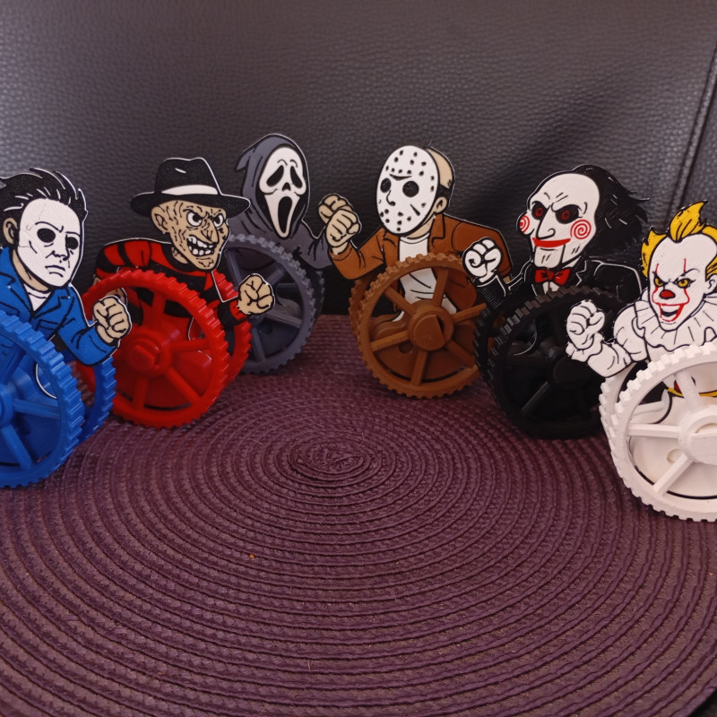 Halloween Film Karakterleri Denge Oyuncakları Seti - 3D Baskı