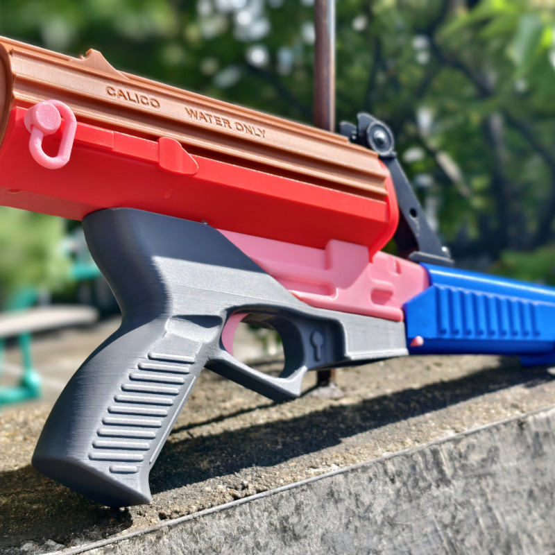 Calico M-950 Su Tabancası Oyuncak - 3D Baskılı Su Savaş Silahı