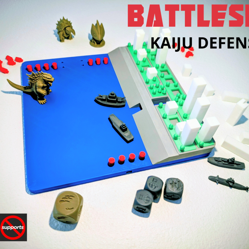 Kaiju Savunma Savaş Gemisi 3D Baskı Strateji Oyunu