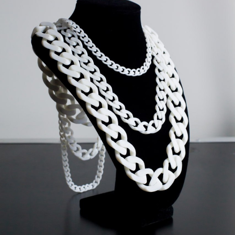 Küba Zincirli Kolye - 3D Baskı Modelleri S/M/L Boy Seçenekleri