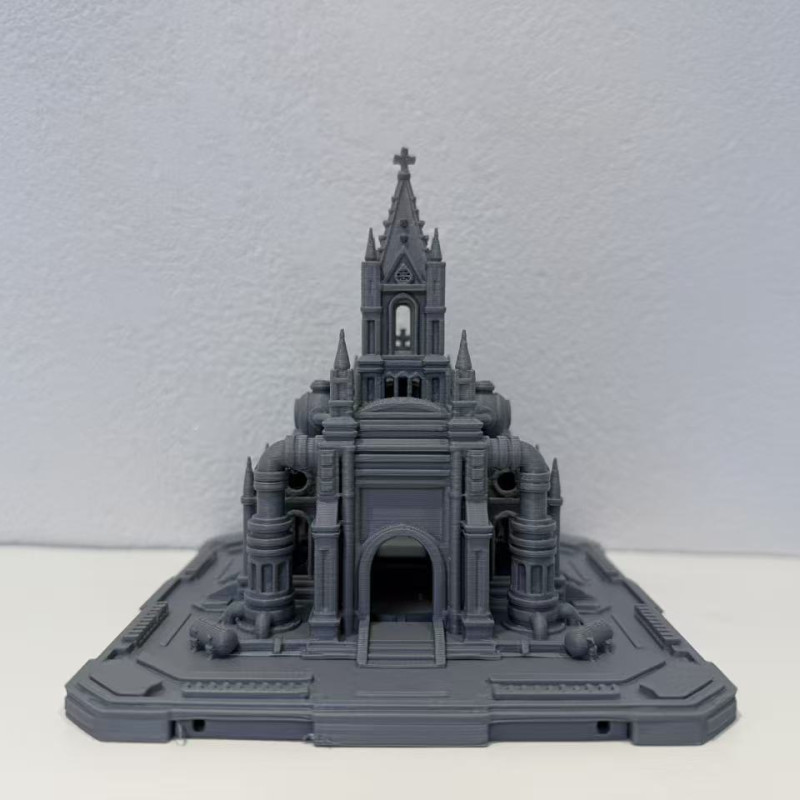 Siberpunk Katedral RGB LED Gece Lambası - 3D Baskı Dekor