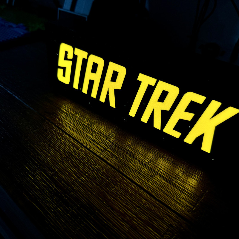Star Trek Orijinal Seri Logo LED Işık - 3D Baskı Dekoratif Aydınlatma